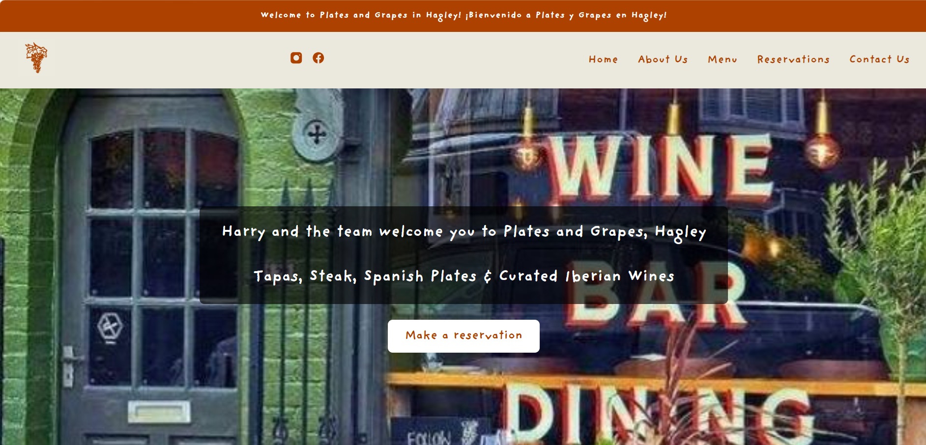 Plates and Grapes Website
